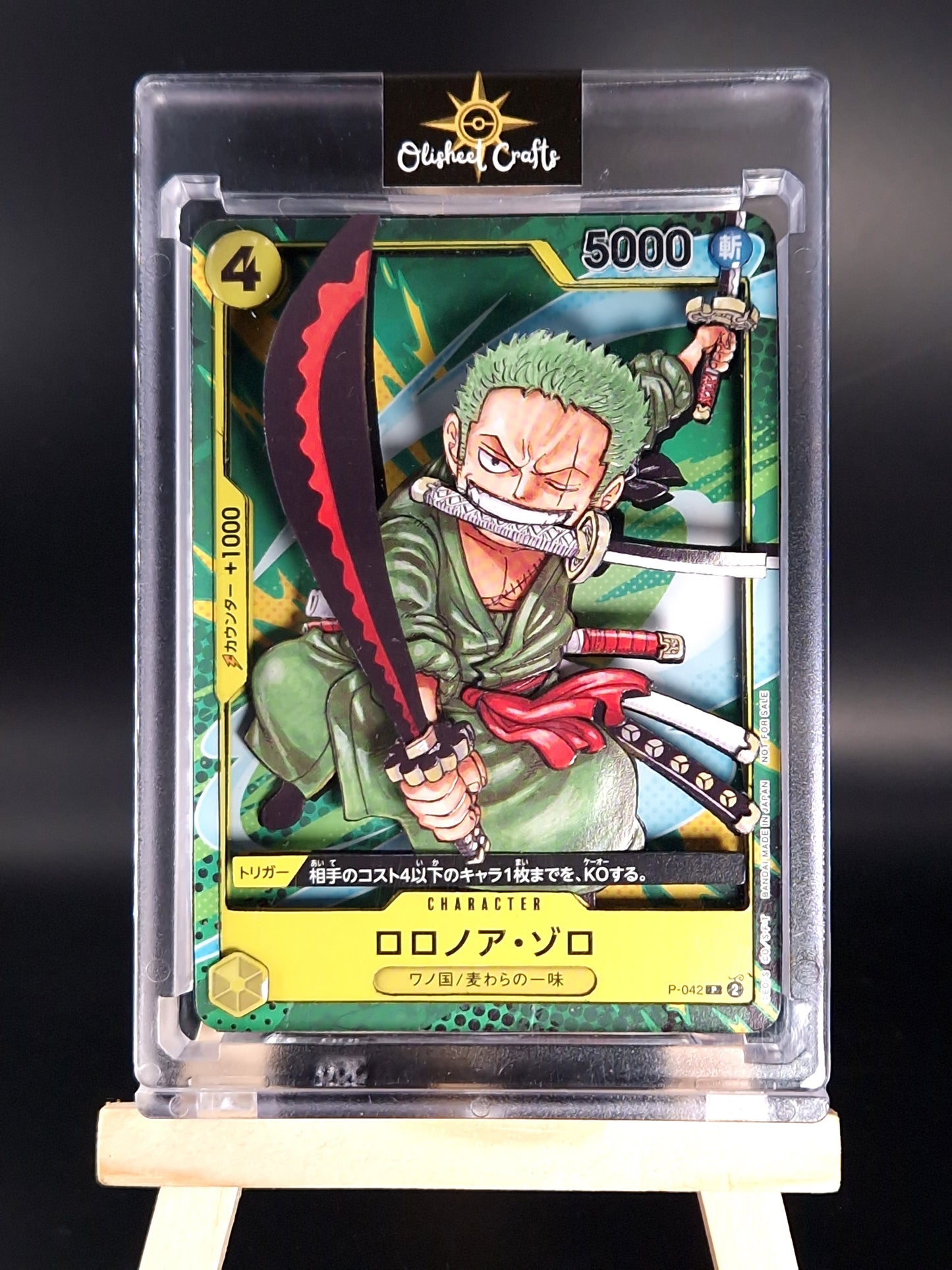 Roronoa Zoro (P-042) Shadowbox fait main