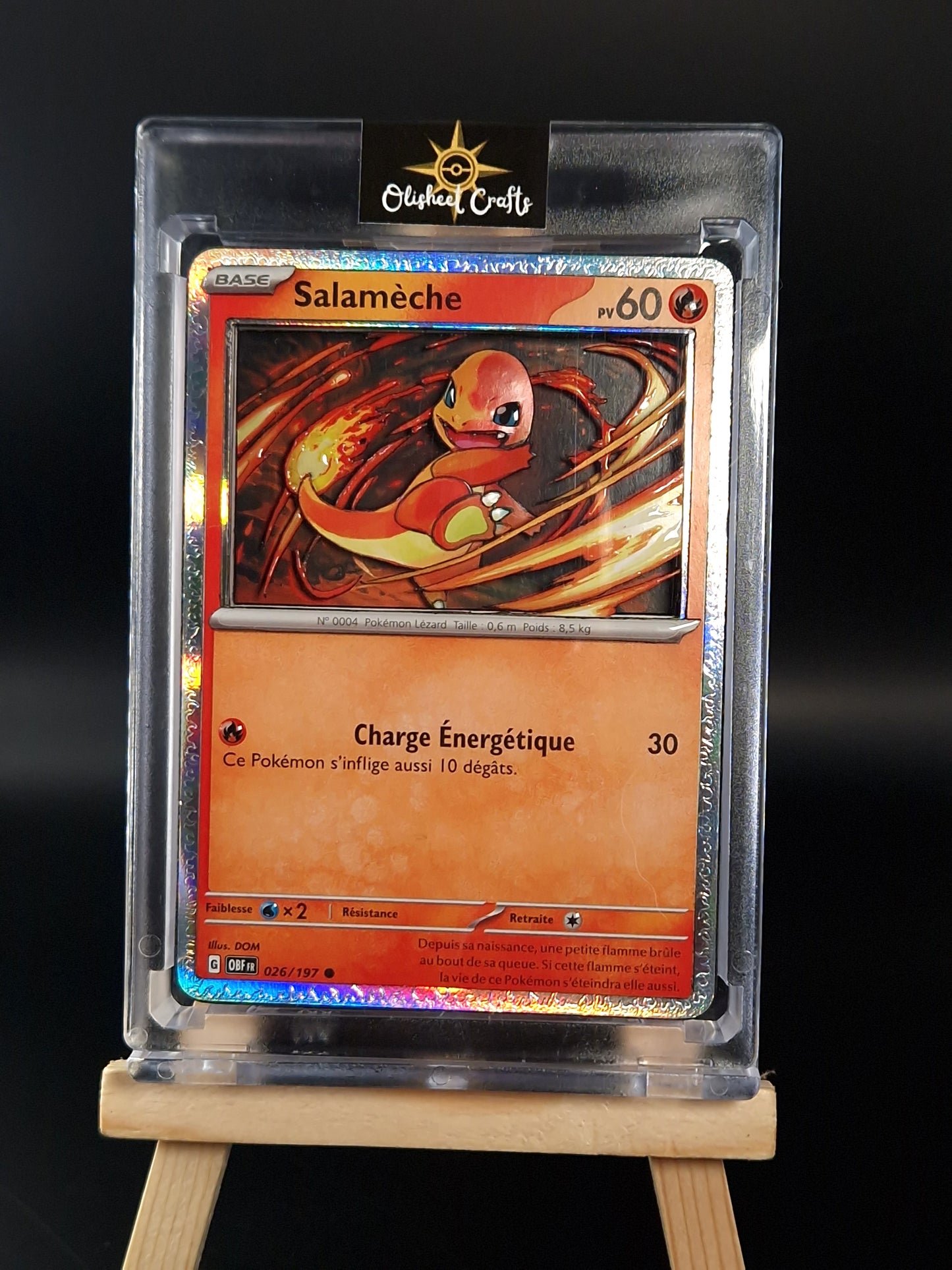 Salamèche, Shadowbox fait main