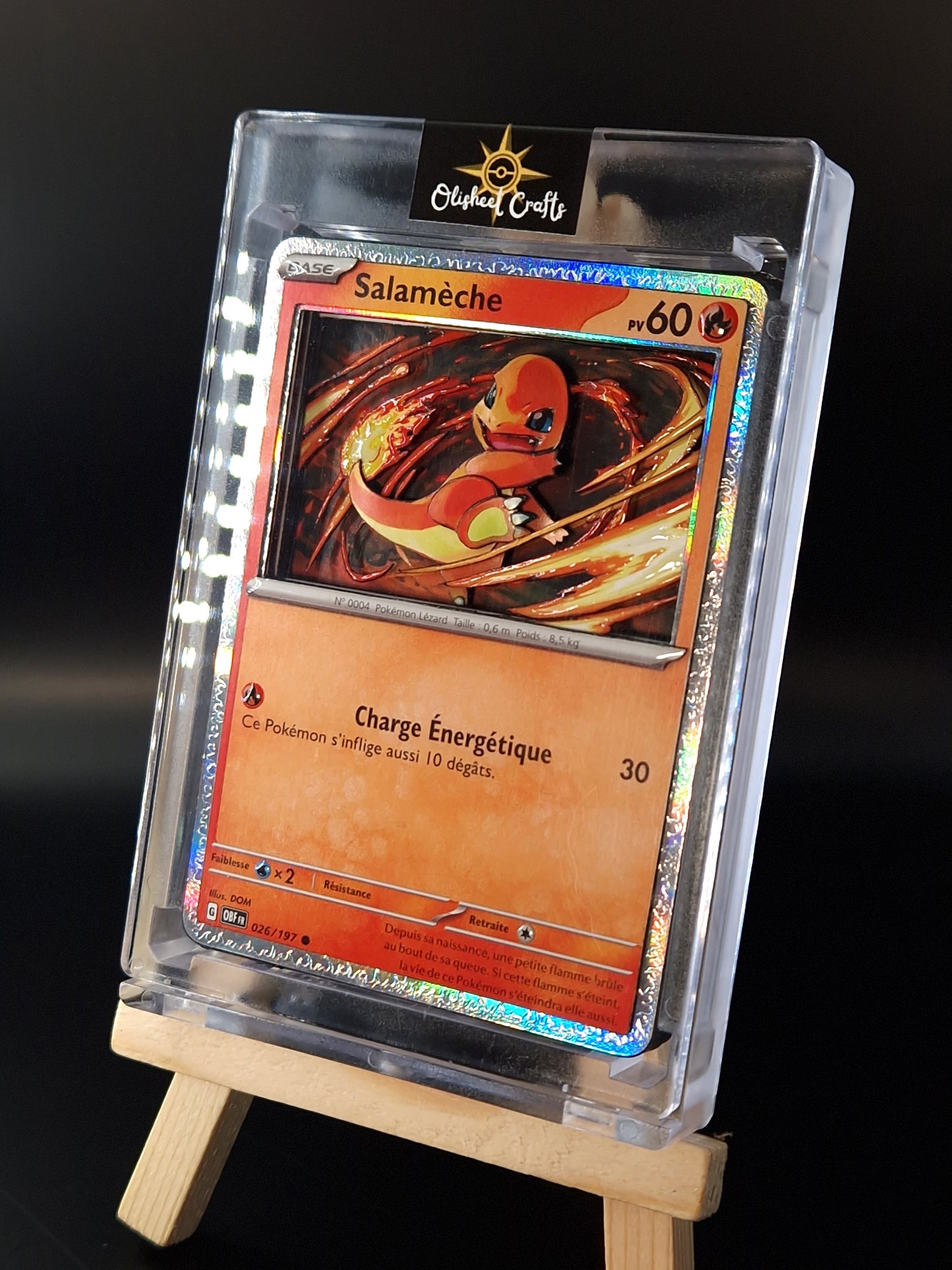 Salamèche, Shadowbox fait main