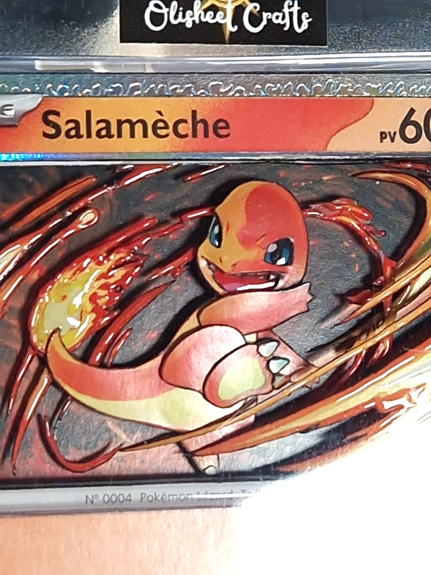 Salamèche, Shadowbox fait main