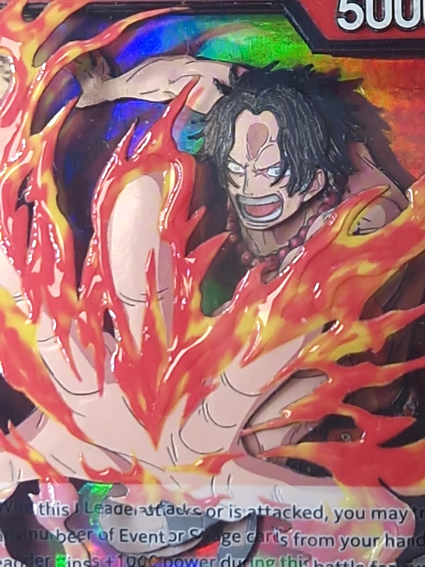 Portgas D. Ace (OP03-001) Shadowbox fait main