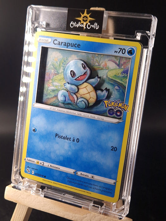 Carapuce, Shadowbox Mini fait main
