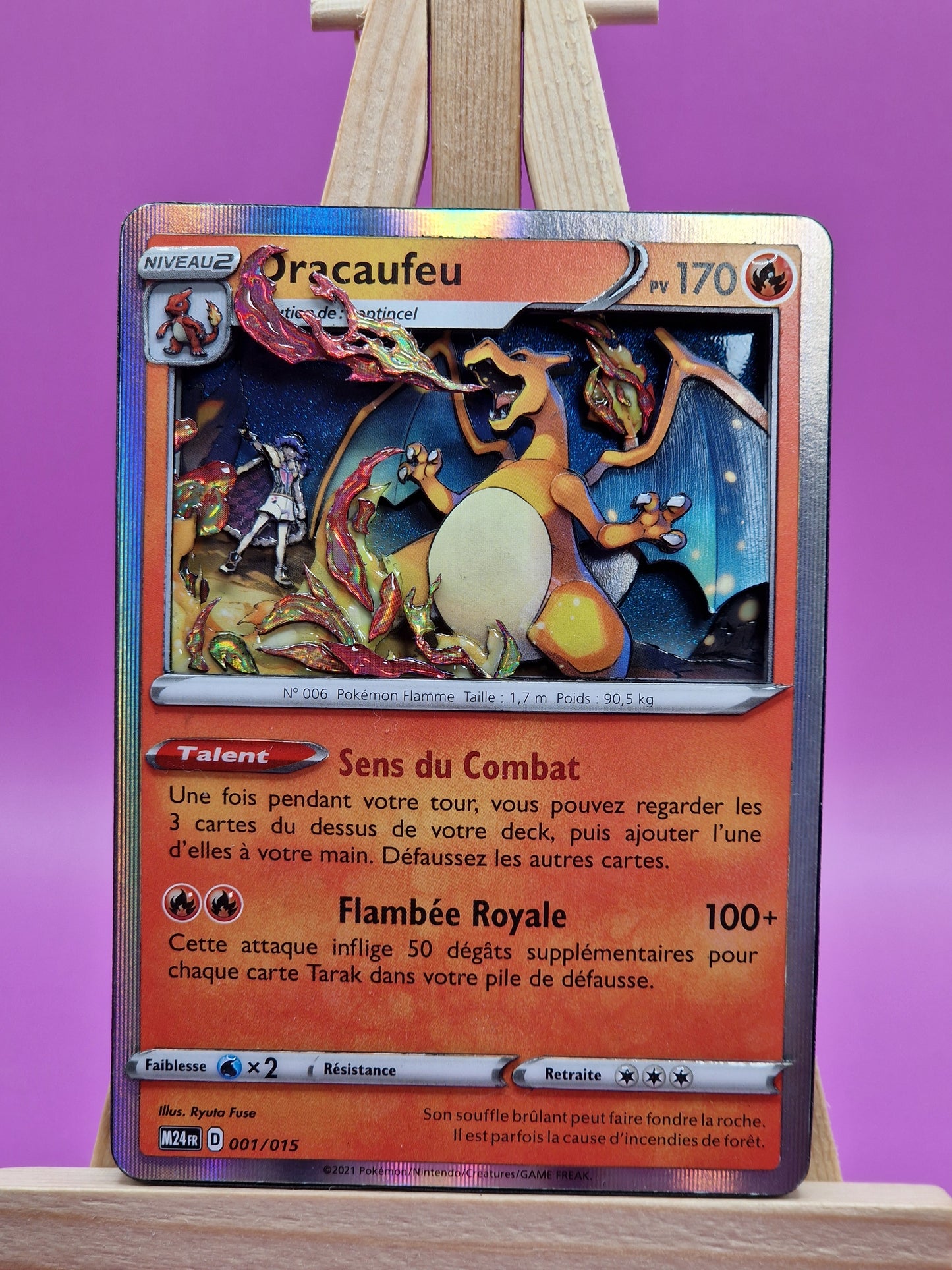 Dracaufeu, Shadowbox fait main [Adopté]
