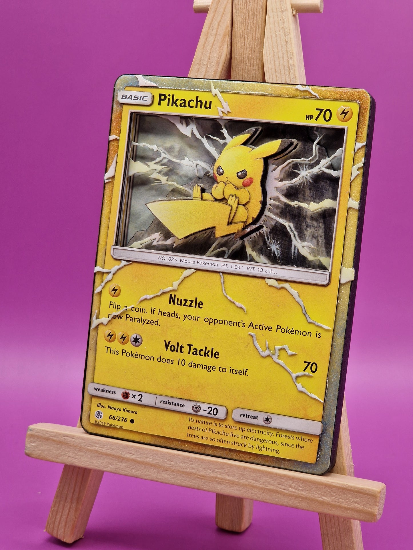 Pikachu éclair, Shadowbox fait main [Adopté]