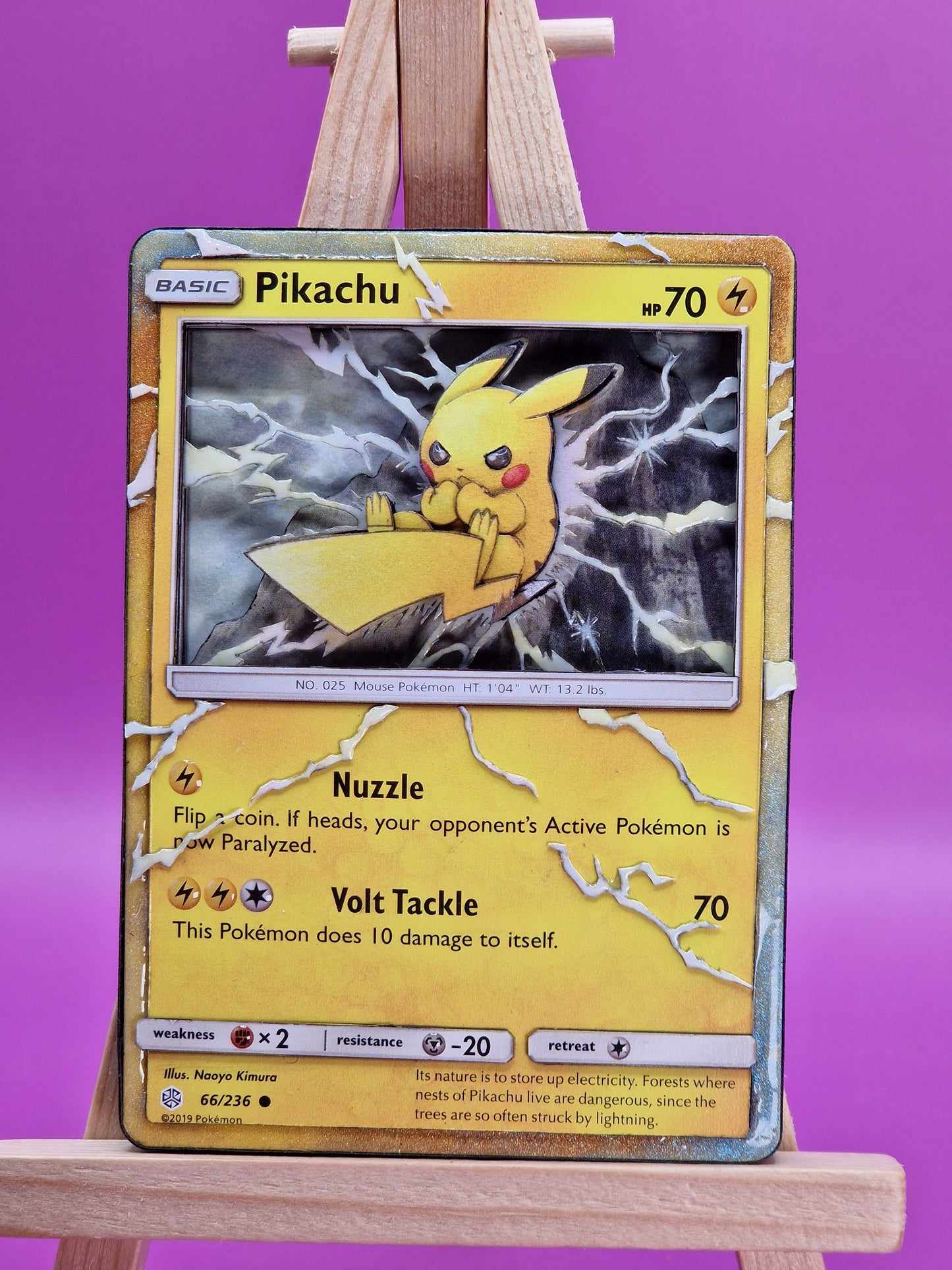 Pikachu éclair, Shadowbox fait main [Adopté]